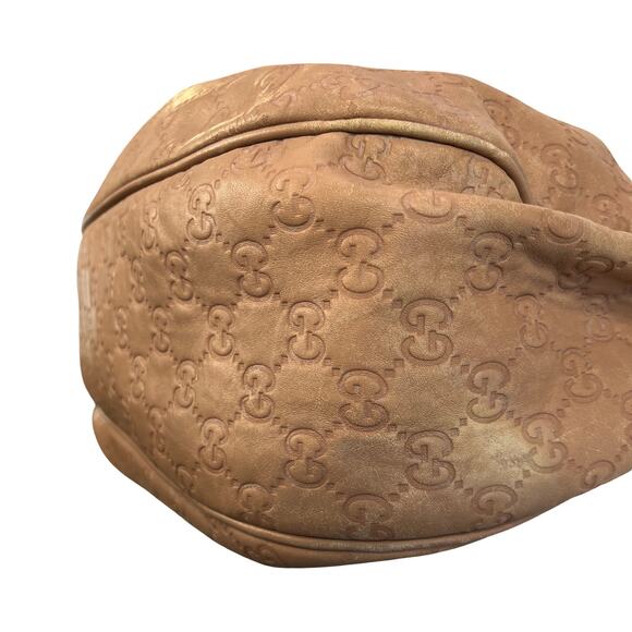 Gucci Sukey Guccissima Leather Hobo Bag Blush Pink 232955 Authentic Italy - Picture 12 of 16